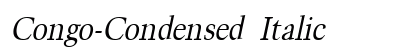 Congo-Condensed Italic Preview