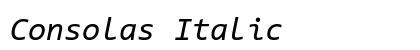 Consolas Italic Preview