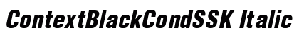 ContextBlackCondSSK Italic Preview