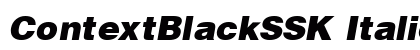 ContextBlackSSK Italic Preview