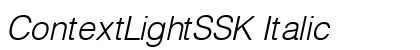 ContextLightSSK Italic Preview