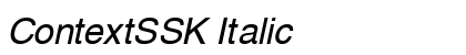 ContextSSK Italic Preview