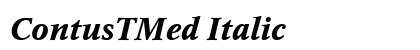 ContusTMed Italic Preview