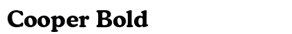 Cooper Bold preview