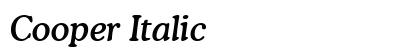 Cooper Italic Preview