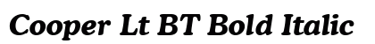 Cooper Lt BT Bold Italic Preview