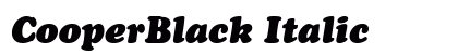CooperBlack Italic Preview