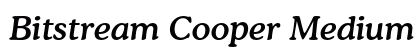 Bitstream Cooper Medium Italic Preview