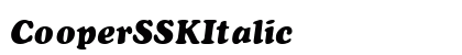 CooperSSK Italic Preview