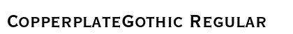 CopperplateGothic Regular preview