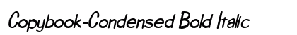 Copybook-Condensed Bold Italic Preview