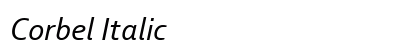Corbel Italic Preview