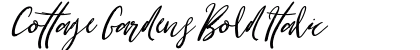 Cottage Gardens Bold Italic Preview