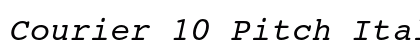 Courier 10 Pitch Italic Preview