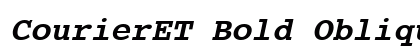 CourierET Bold Oblique preview