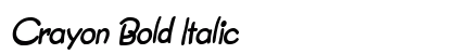 Crayon Bold Italic Preview