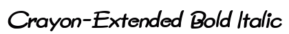 Crayon-Extended Bold Italic Preview