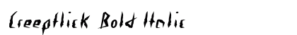 Creepflick Bold Italic Preview