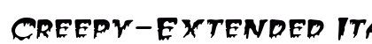 Creepy-Extended Italic preview