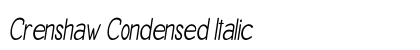 Crenshaw Condensed Italic Preview