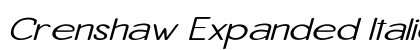 Crenshaw Expanded Italic Preview