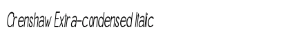 Crenshaw Extra-condensed Italic Preview