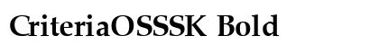 CriteriaOSSSK Bold preview