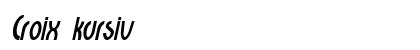Croix kursiv Preview