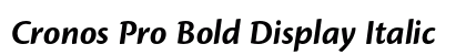 Cronos Pro Bold Display Italic Preview
