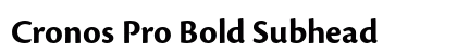 Cronos Pro Bold Subhead Preview