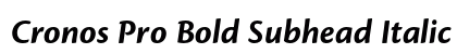 Cronos Pro Bold Subhead Italic Preview