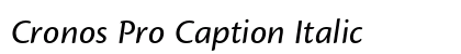 Cronos Pro Caption Italic Preview