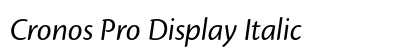 Cronos Pro Display Italic Preview