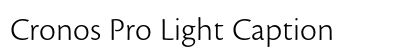 Cronos Pro Light Caption preview