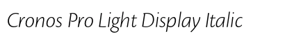 Cronos Pro Light Display Italic Preview