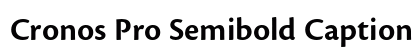 Cronos Pro Semibold Caption preview
