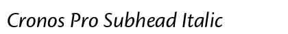 Cronos Pro Subhead Italic Preview