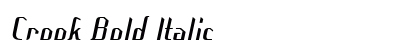 Crook Bold Italic Preview