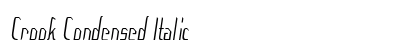Crook Condensed Italic Preview