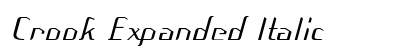 Crook Expanded Italic Preview