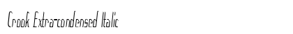 Crook Extra-condensed Italic Preview