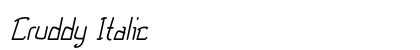 Cruddy Italic preview