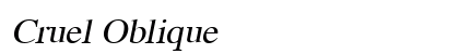 Cruel Oblique Preview
