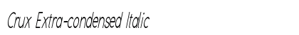 Crux Extra-condensed Italic Preview