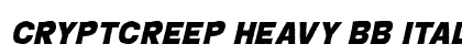 CryptCreep Heavy BB Italic preview
