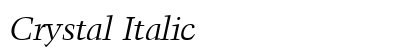 Crystal Italic preview