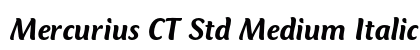 Mercurius CT Std Medium Italic Preview