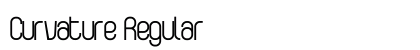 Curvature Regular Font