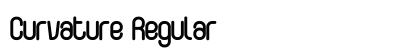 Curvature Regular Font