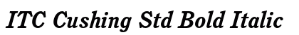 ITC Cushing Std Bold Italic Preview